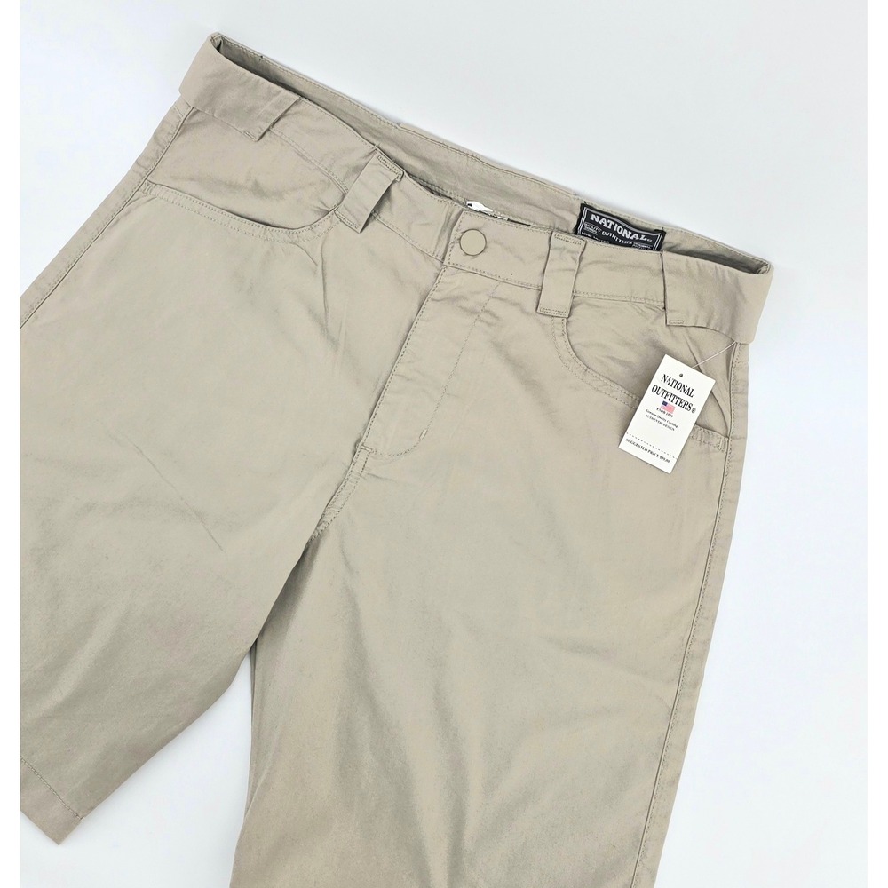 National Outfitters Gorpcore Tan Chino Shorts Size 30 Mens Khaki Cotton Utility